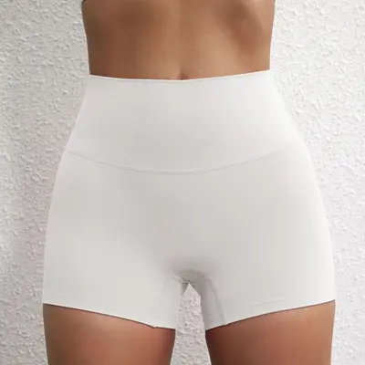 Yoga Sports Shorts, Solid Color, High Stretch, Three-Quarter Length - 7