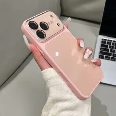 适用iPhone18promax手机壳秒变大视窗糖果色亮面玻璃苹果17保护套 - 13