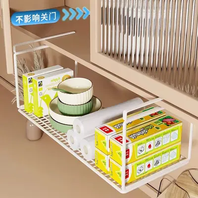 Kitchen wall-mounted storage rack, multi-function cabinet shelf system - 4