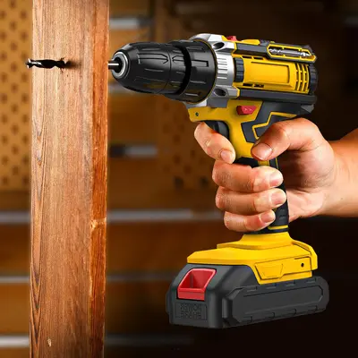 Cordless drill, lithium-ion, impact drill, household tool set