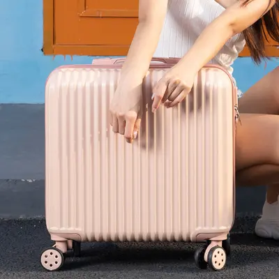 Small Luggage Case 18 Inch Carry-on Trolley Suitcase Universal Wheels Silent Wheels Kids Password Travel Bag New Model - 4