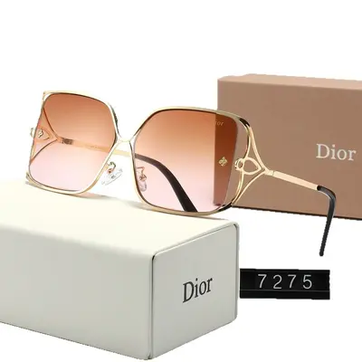 Damen-Sonnenbrille mit eckigem Metallrahmen und UV-Schutz - 5