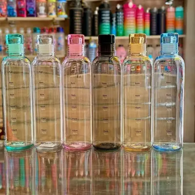 Minimalist 500ml Plastik Su Şişesi water bottle Plastik Bardak Ölçekli Su Bardağı Spor Su Şişesi 6 Renk Seçeneği - 10