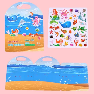 Reusable Gel Sticker Quiet Book for Children, Early Education - 13