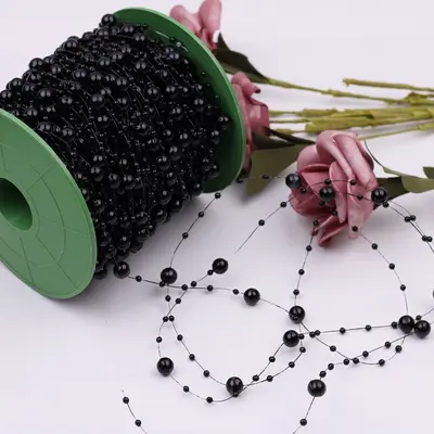 Artificial Baby's Breath Chain Jewelry Accessory, Beaded Decor Chain - 12