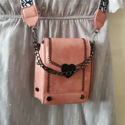 Kleine Vintage-Tasche für fettige Haut, doppelschichtige Großraum-Handytasche, Münzbörse, modische vielseitige Grenzüberschreitungs-kleine Tasche, Umhängetasche. - 13