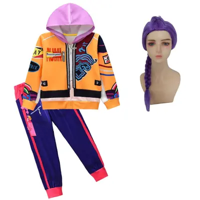 K-POP:2 Printed Girls' Zip Hooded Cardigan Jacket, Style 36331 - 11