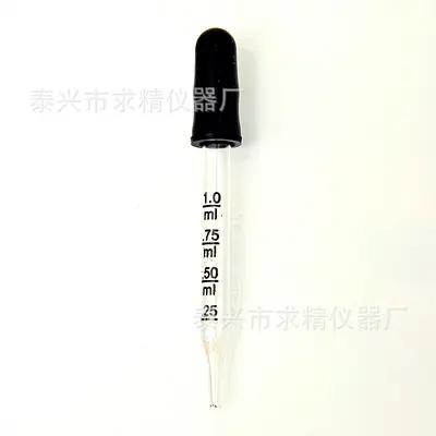 Glass Graduated Dropper 1 ml, Slanted Tip Essential Oil Bottle, Disposable - 7