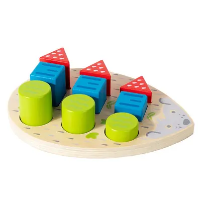 Wooden Rainbow Blocks and Bead Box, Educational Toy