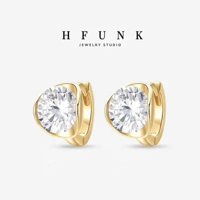 Yüksek kaliteli Moissanite klipsli kadın küpesi, asılı tasarım - 7