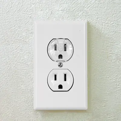 American Standard Anti-Shock Child Socket Protector, 2-Hole Socket Cover