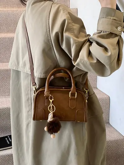 Women's Small Square Crossbody Bag, Single Shoulder, Winter Style - 5
