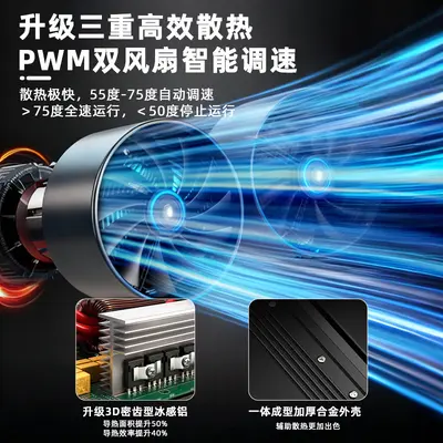Araç İçi İnvertör 12V/24V 600-2500W 220V Saf Sinüs Dalga - 4