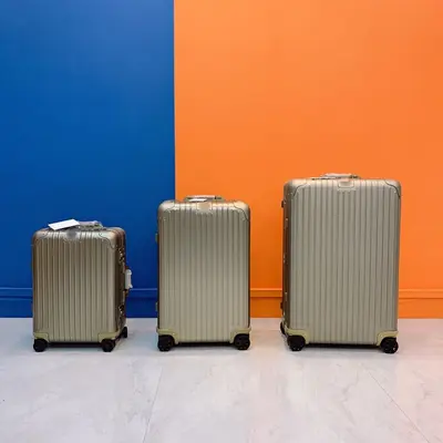 Rimowa Original Serisi Alüminyum-Magnezyum Alaşımlı Bavul Sürükleme Çantası Premium Hassas İşçilik Kabin Bavulu - 8