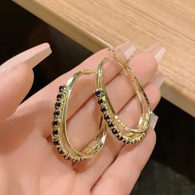 Heart-shaped minimalist design earrings, women's fashion - 12