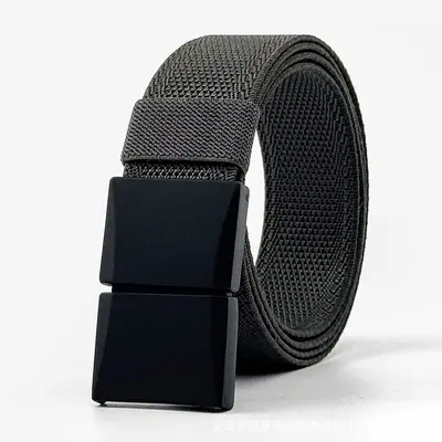 Men's Tactical Belt with Magnetic Buckle, Woven Nylon Canvas - 8