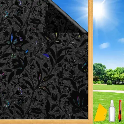 Wholesale Frosted Glass Film Static Cling Adhesive-Free Glass Stickers Bathroom Door Window Decoration Frosted Privacy Stickers - 7
