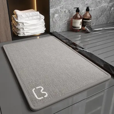 Thickened Linen Bathroom Mat, Absorbent and Non-Slip - 10