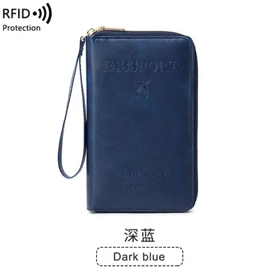 RFID pasaport çantası, fermuar kapaklı - 10