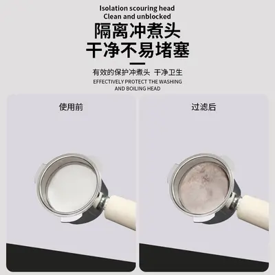 Espresso Machine Portafilter Handle, Round Powder Bowl and Coffee Filter Paper