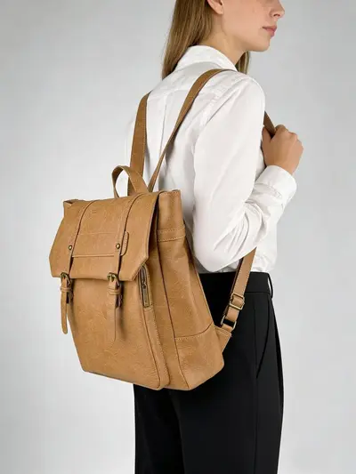 Wasteland style backpack, retro fashion, large capacity