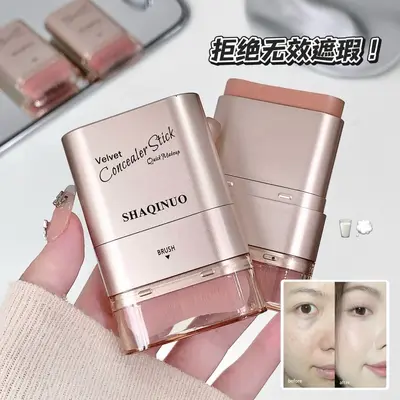SHAQINUO Samt-Concealer-Stick, 2-in-1 Foundation-Stick