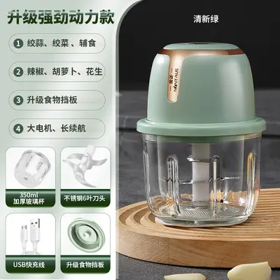 Electric garlic press and crusher with blender function for home use