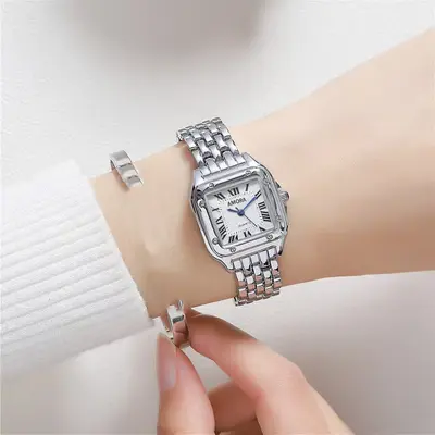 Square Women's Quartz Watch Lightweight Luxury Alloy Quality - 7