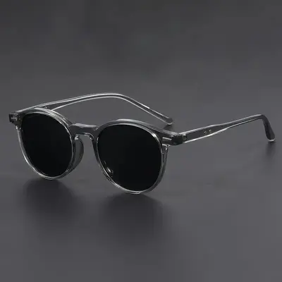 Retro Small Round Frame Unisex Sunglasses with UV Protection - 8