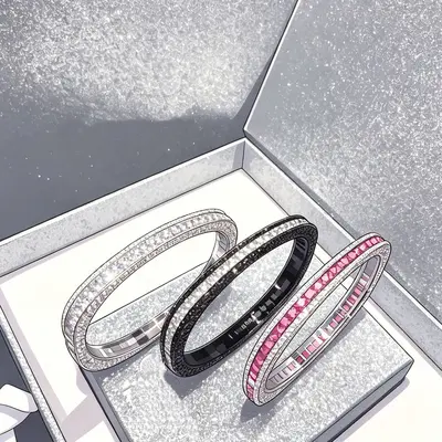 Cubic Zirconia Square Thread Bracelet - 2
