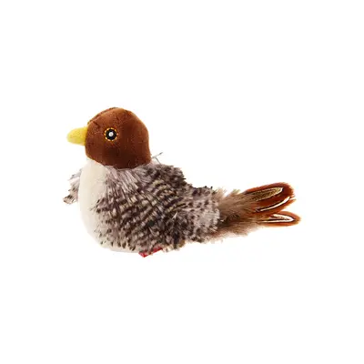 Simulated Sound Bird Cat Toy with Real Feathers, Hangable, for Kittens - 6