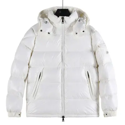Maire Women's Down Jacket, Unisex Hooded Jacket, Solid Color - 11