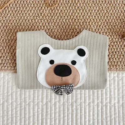 Cotton Baby Bib with Bambi Print, Waterproof - 10