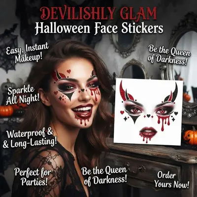 Waterproof Face Glitter Stickers for Halloween and Festival Makeup - 3