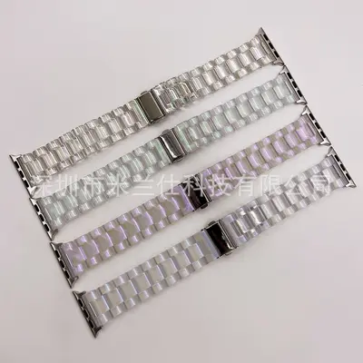 Transparent Resin Watch Strap for Apple Watch 11/12, Compatible with iWatch 8/9/10 - 4