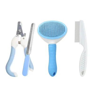 3-Piece Dog Nail Clipper and Grooming Comb Set with Flea Comb - 10