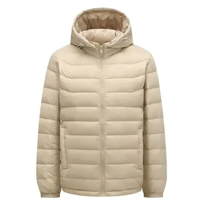 Men's Lightweight Down Jacket with Detachable Hood - 9