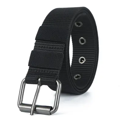 Herrenmode komfortabler Vollschnalle Nylon Taktikgürtel modischer vielseitiger gestreifter Leinengürtel - 13