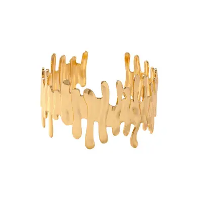 European and American Personality Exaggerated Stainless Steel Open Bangle Bracelet Women's Niche Design Instagram Metal High-end Adjustable Bracelet