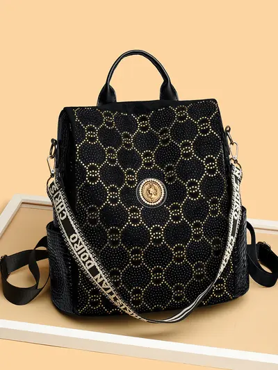 Sequined Anti-Theft Women's Backpack, School Bag - 2