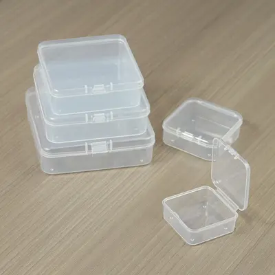 Kare pp plastik şeffaf kutu dijital bileşen kutusu kulaklık dikdörtgen kulak tıkacı kutusu küçük ürün ambalaj kutusu - 3
