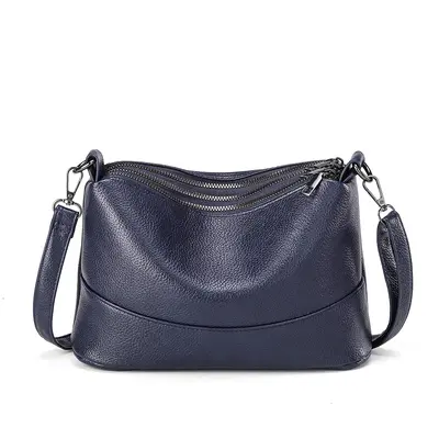 Women's Crossbody Bag, Soft Leather, Multi-Layer Zipper, 2026 Style - 9