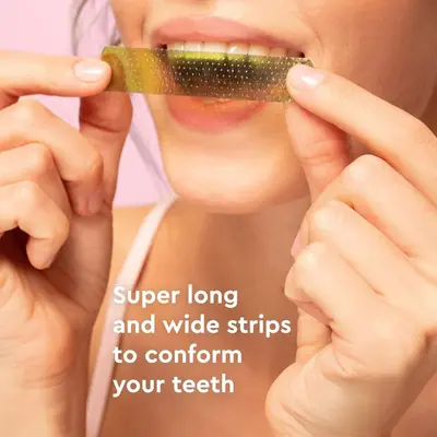 Fruit-scented teeth whitening strips for adults