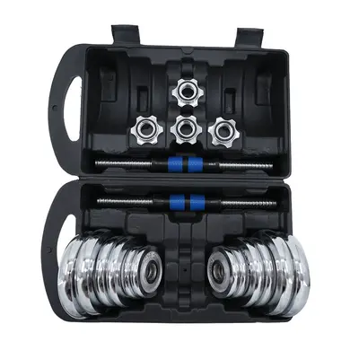 Electroplated steel dumbbell set, 30-50kg adjustable