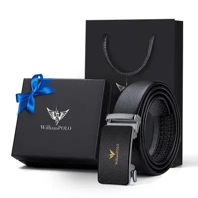Emperor Paul men's belt top-grade genuine leather soft business simple alloy belt automatic buckle men's belt genuine - 12