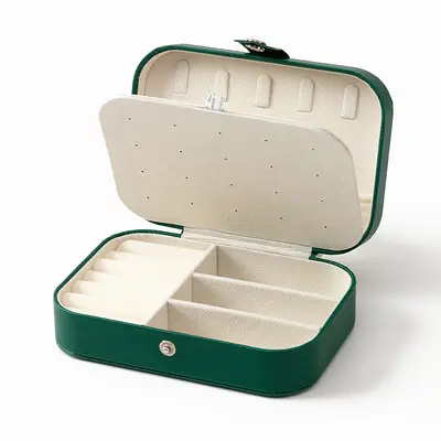 Tägliche Luxus-Schmuckschatulle Ohrring-Halsketten-Ring-Aufbewahrungsbox Großhandel Doppelschicht tragbare Anti-Oxidations-Schmuckaufbewahrungsbox - 12