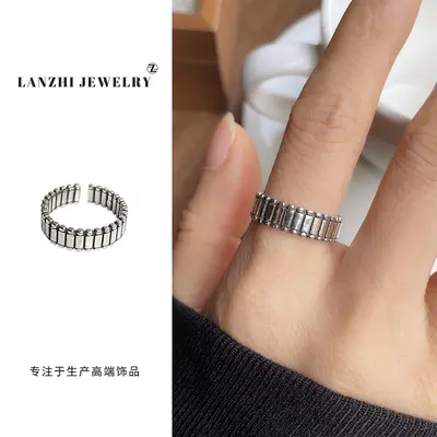 Lanzi beliebter Ring aus Thai-Silber für Damen, minimalistisches Design, vielseitig kombinierbar, stapelbar, 925er Silberschmuck - 8