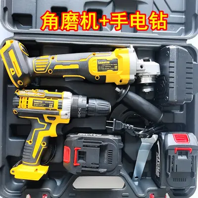 【工具套装】得伟款充电式锂电电锤角磨机切割机电钻电动扳手切割 - 12