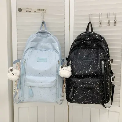 Starry Sky Women's Backpack, Large Capacity Lightweight School Bag - 5