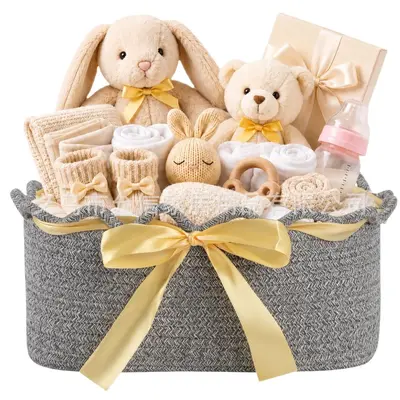 Cotton Rope Woven Storage Basket, Baby and Kids Toy Organizer Basket